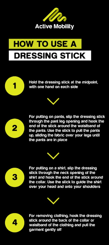 How to use a dressing stick